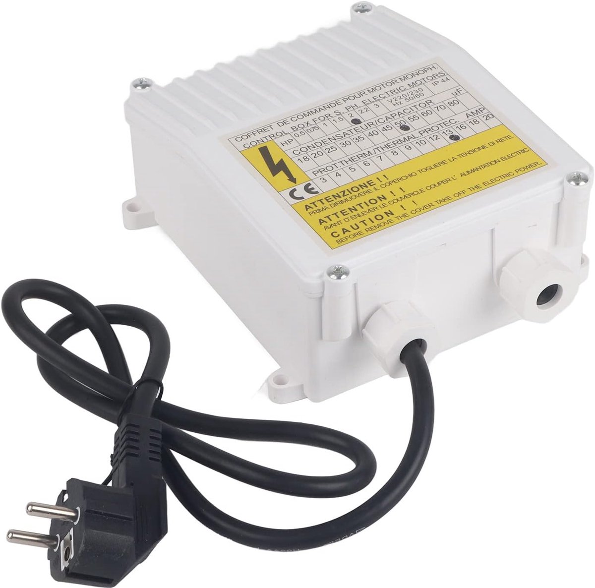 Allecto - Submersible Pump Control Box met Thermische Beveiliging - 1500W EU Plug 220V