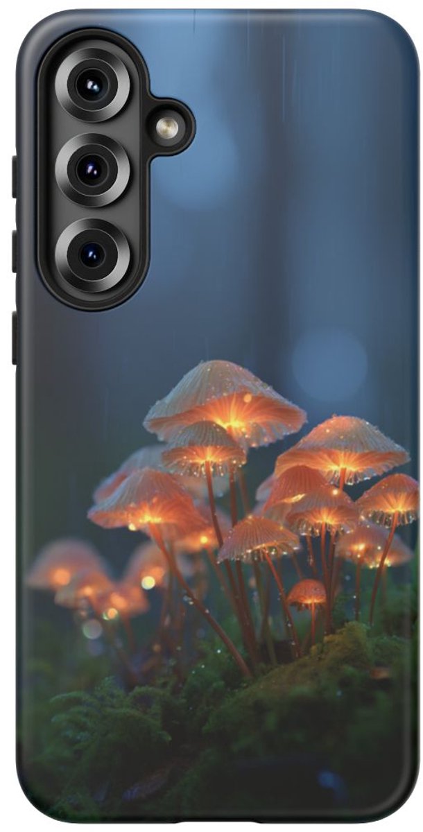 Gloeiende Paddenstoelen in Regenwoud – Telefoonhoesje Geschikt voor Galaxy S25 Plus