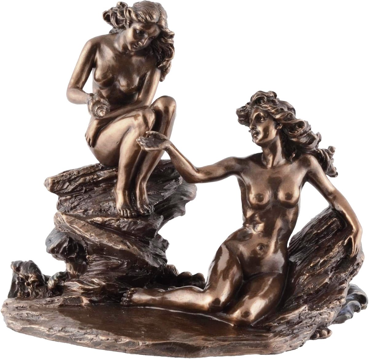 Veronese Design - Storm Nimfen beeld - gedetailleerd en mooi - (hxbxd) ca. 17cm x 16cm x 12см
