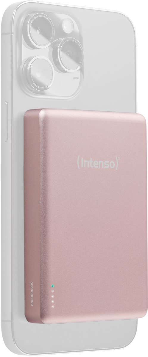 Intenso MW10000 Powerbank 10.000 mAh Draadloos & USB-C Roze - (Intenso) - €33,73