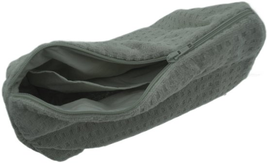 Luieretui - Toilettas 28x21 cm - Baby Etui Dark Green - Groen - Snoozebaby van Merkloos — afbeelding 3