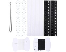 Allecto Plus - Tailleband Verstellers Set van 6 stuks - Elastisch - Broek Spanner - Heren, Dames, Kinderen - Tailleband Verstellen - Broekknopen - Strakker Fit Makkelijk Aanpassen