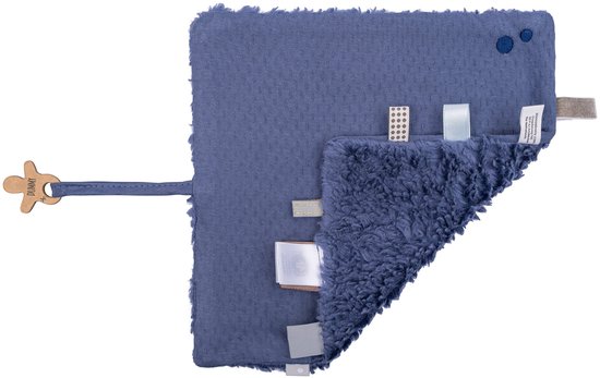 Snoozebaby Organisch Knuffeldoekje Blue Nights - 25x25 cm van Snoozebaby — afbeelding 5