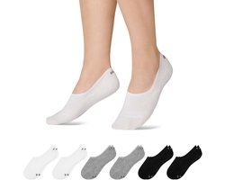 SNOCKS Enkelsokken - Sneakersokken Dames - Sneakersokken Heren - Footies Dames - Biologisch Katoen - Duurzaam Cadeau - 6 Stuks