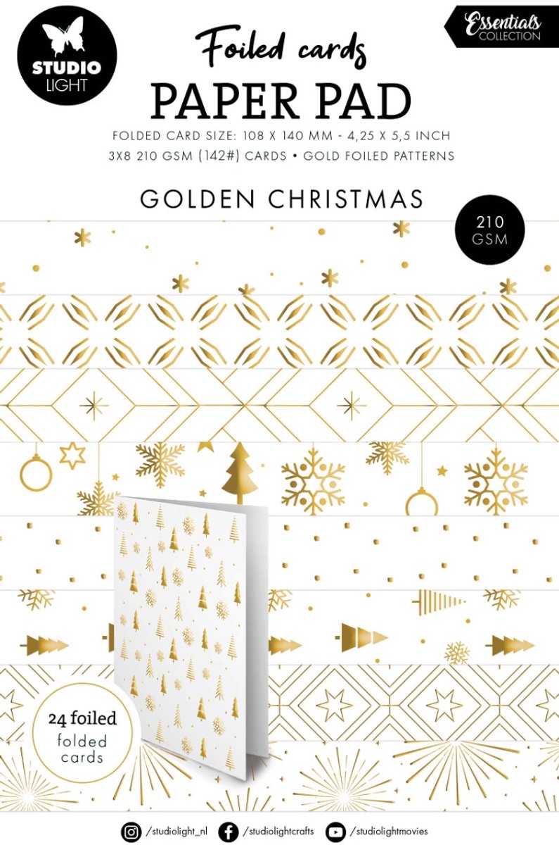 Foiled cards Golden patterns - Essentials nr. 383