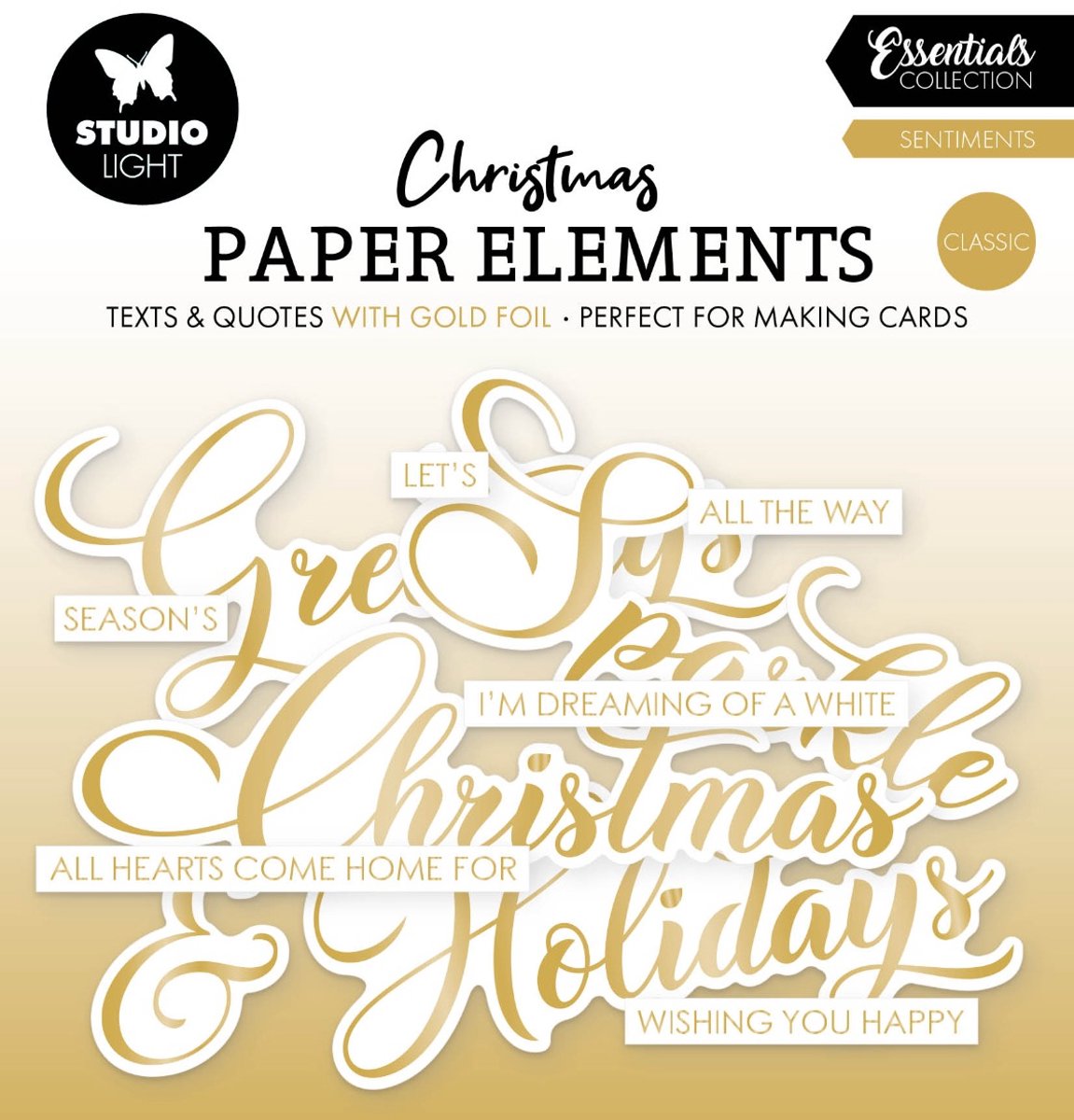 Paper elements Gold sentiments classic - Essentials nr. 36