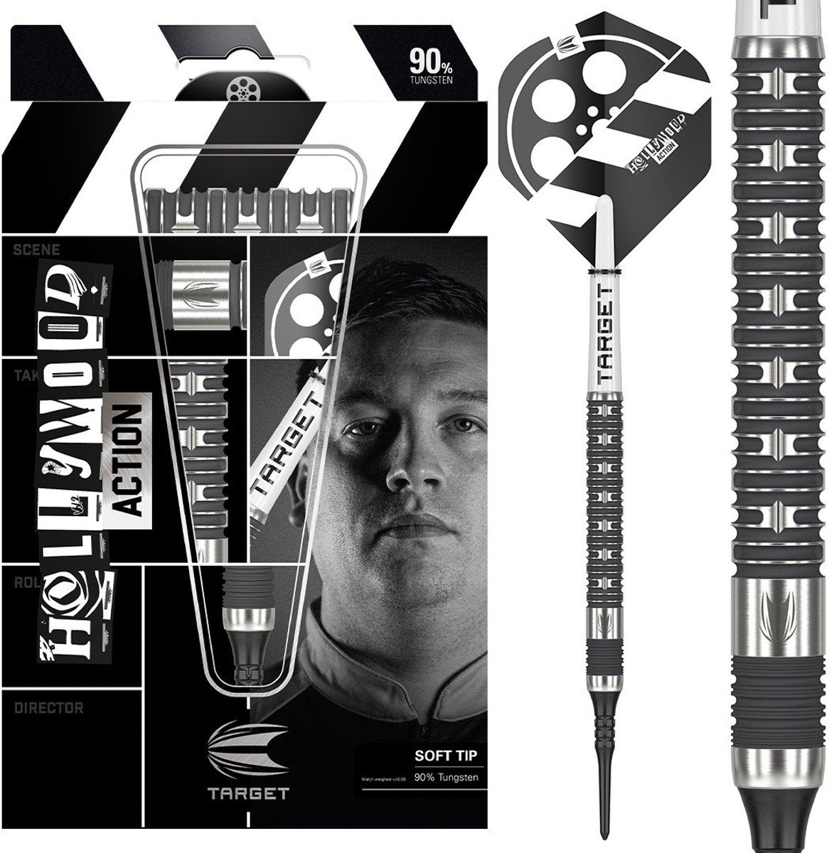 Target Chris Dobey Hollywood Action 90% Soft Tip - Dartpijlen