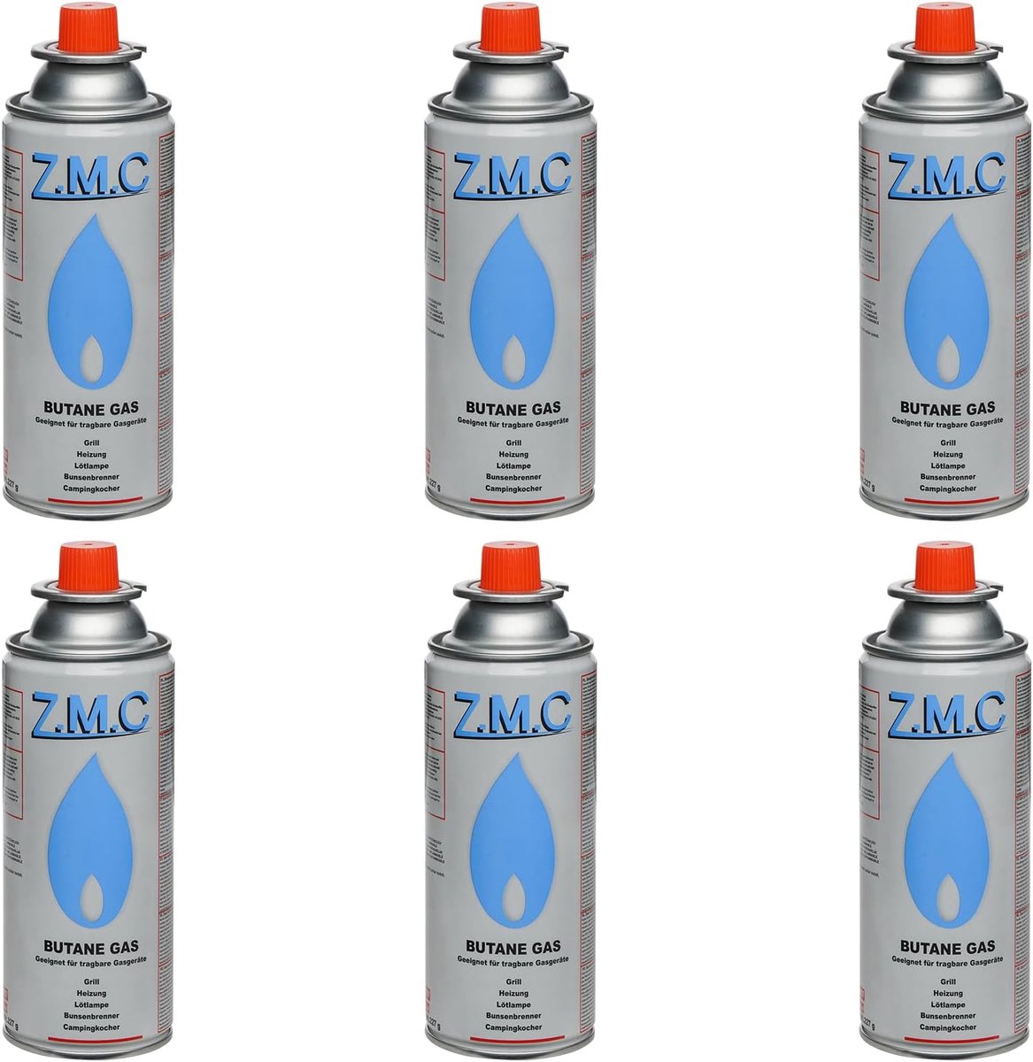 ZMC Butaan Gaspatronen, 112 Stuks, 227 G, Met Ventiel, Type MSF 1a Universele Gaspatronen Bajonetaansluiting Voor Campingkooktoestel Gasverwarming Gasbrander Onkruidbrander Soldeerbrander 1610288262