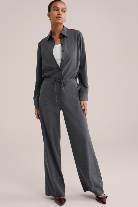 Pantalon large à rayures fines pour femme WE Fashion