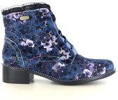 Bottines Femme LAURA VITA - Modèle Emcmao 66 - Style Bohème Avec Motifs Serpents Et Fleurs - Talon Bloc 4 Cm