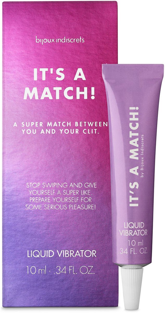 Goedkoopste Bijoux Indiscrets - BIJOUX IT’S A MATCH LIQUID VIBRATOR 10 ML | Clitoris Stimulator | Intense Orgasm for Woman | Woman Libido | Woman Wellness