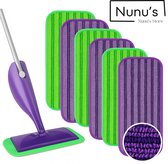Chiffons réutilisables Swiffer WetJet | Lot de 6 | Microfibre | Compatible avec Swiffer Wetjet | Vert / violet