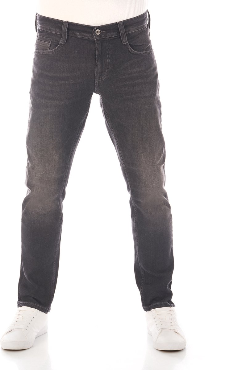 Mustang Heren Jeans Broeken Oregon tapered Fit Zwart Volwassenen