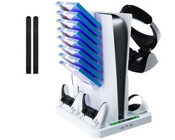 NAXSIR PS5 Koelstation & Opbergbeugel - Multifunctioneel Laadstation voor PS5 Controllers + PS VR2 - Met VR Headset Houder Image