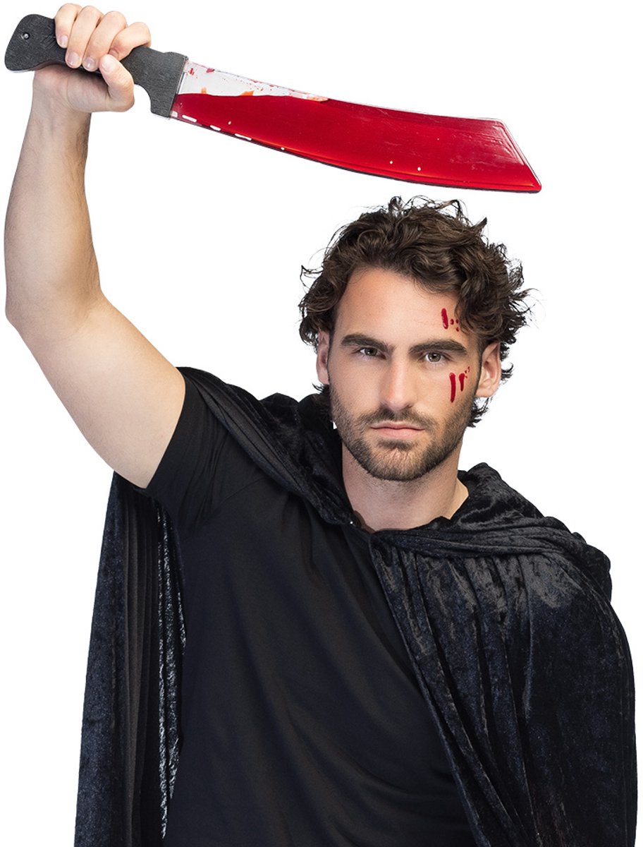 Boland - Machete Bloody Zilver - Wapen - Halloween - Horror - Carnaval - Themafeest
