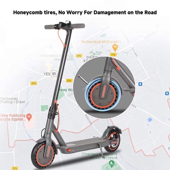Elektrische step 'Piki City' met zadel