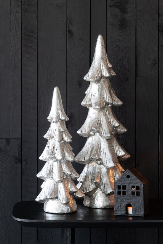 J-Line décoration Sapin de Noël - magnésium - argent - large