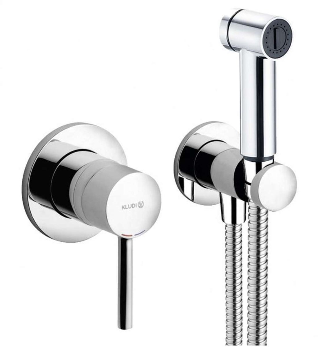 Kludi Bozz - Set van inbouw mengkraan met bidetdouche, chroom 389980576