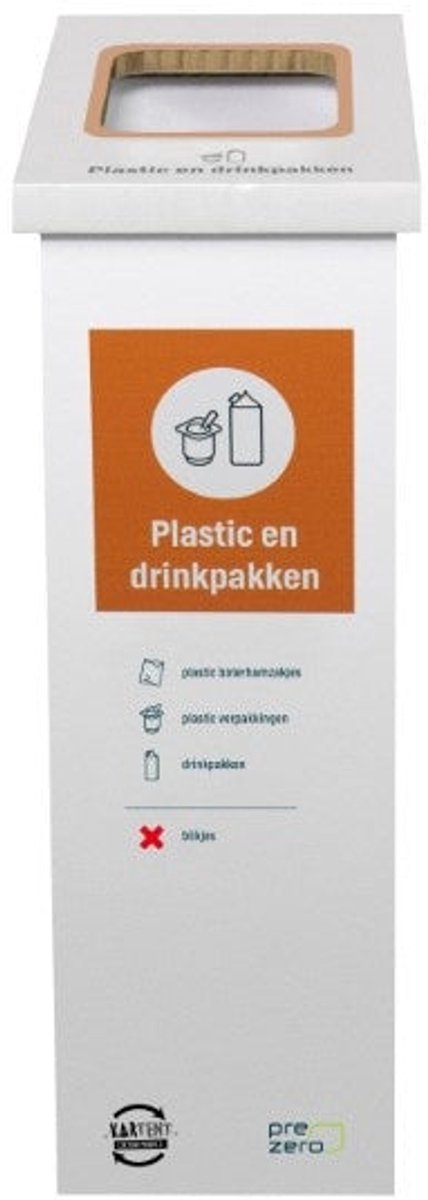 Kartonnen eco bin een vak