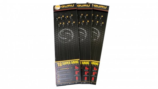 Guru 6 SMWG Banded Ready Rig - Taille : Hameçon 14 - 0,19 mm - Bande 2 mm
