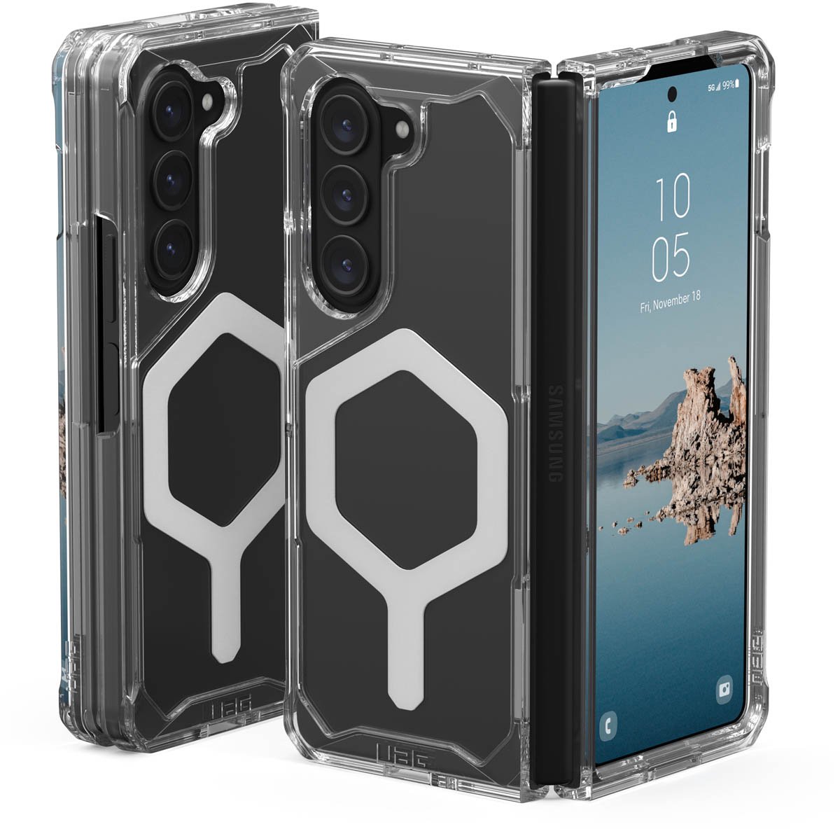 UAG Hoesje Geschikt voor Samsung Galaxy Z Fold 5 - UAG Plyo Pro Backcover - transparant