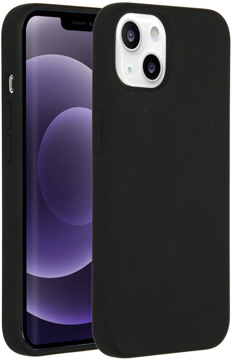 Accezz Liquid Silicone Backcover voor de iPhone 13 hoesje - Zwart