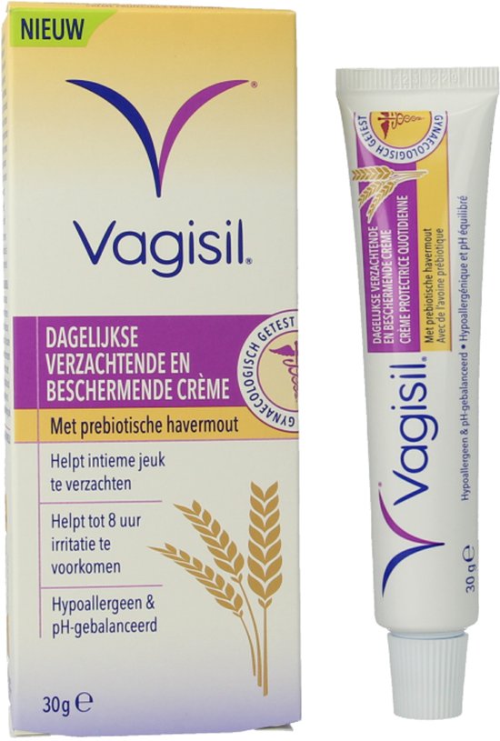 Vagisil® Crème 30g - Bij Vaginale Jeuk of Irritatie - Verzacht en Beschermt de Gevoelige Huid - Helpt tegen Jeuk en Droogheid - Vocht Crème - Gynaecologisch Getest - Hypoallergeen - pH Neutraal - Vrij van Parabenen - Milde en Goed Smeerbare Crème
