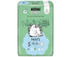 Muumi Baby Eco Luierbroekjes - Maat 5 - 38 Stuks - 10-15 kg - Hypoallergeen - Gevoelige Huid - Parfumvrij