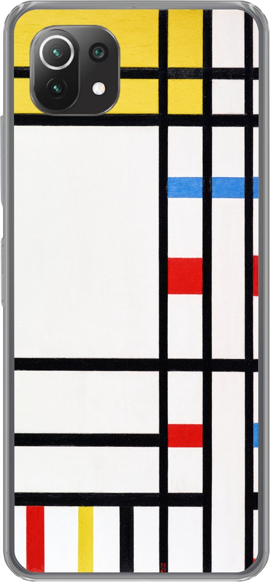 Telefoonhoesje Geschikt voor Xiaomi Mi 11 Lite hoesje - Place De La Concorde - Piet Mondriaan - Siliconen Telefoonhoesje Telefoonhoesje
