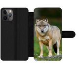 Étui de téléphone Bookcase iPhone 11 Pro Max - Loup - Asie - Plantes - Avec compartiments - Étui portefeuille avec fermeture magnétique