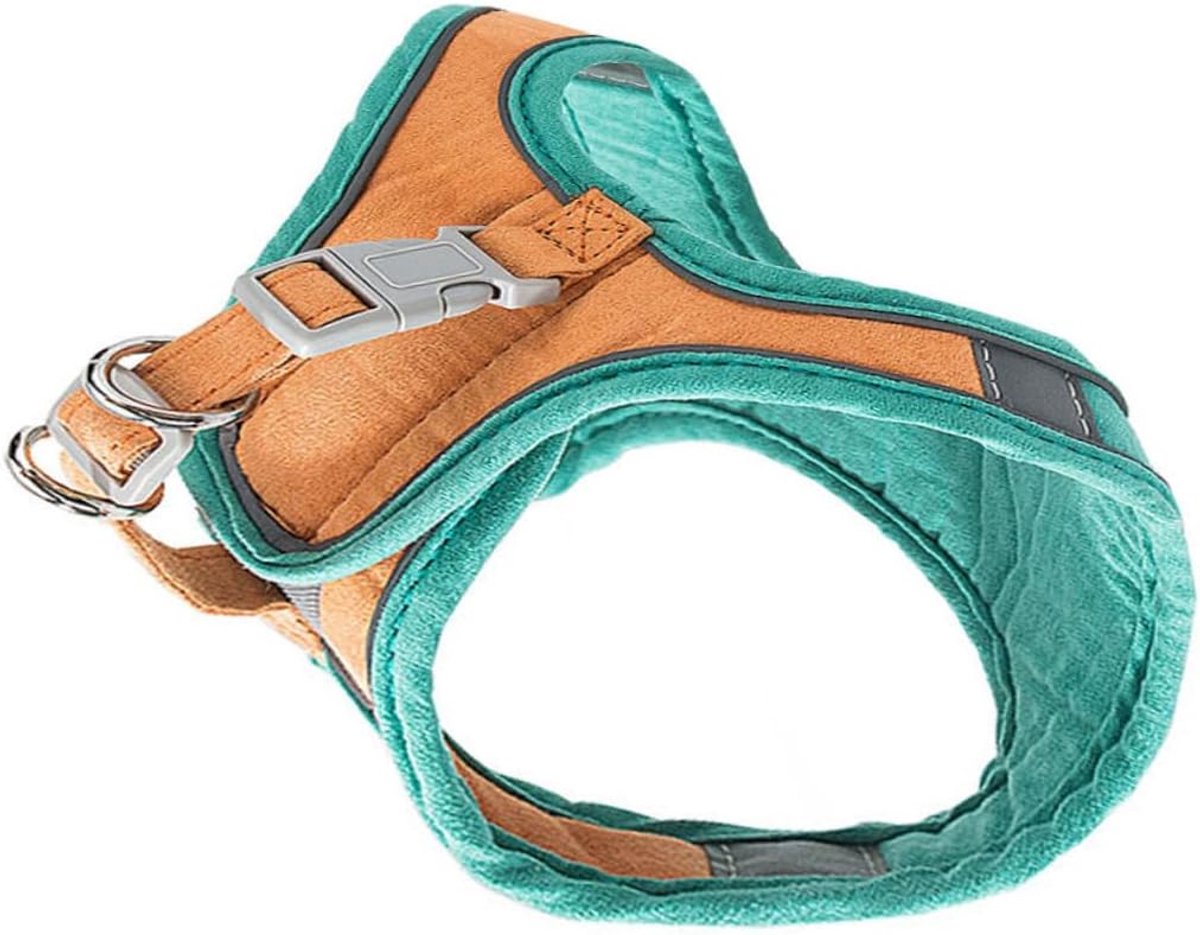 FRCOLOR Multifunctionele Huisdiertrekkoord Kattenriem Kitten Borstband Comfortabele Wandeling Maat M Oranje/