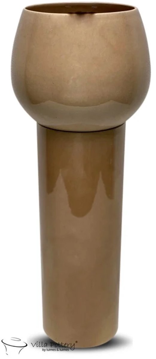 Villa Pottery Morocca Vaas Creme 16 x 17 x 50 bruin