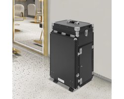 Mila Shop Manicuretafel - Rollende tafel - Cosmetische trolley - Opbergorganisator - Make-up koffer - Zwart - Met 4 wielen