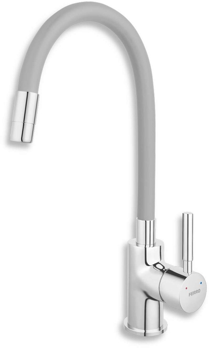 Novaservis Ferro - Keukenkraan met flexibele arm, zilvergrijs/chroom 70710,0S