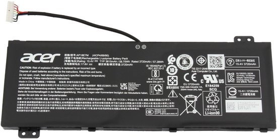 Acer KT.00407.009 Batterij - 58,75Wh - (AP18E7M)