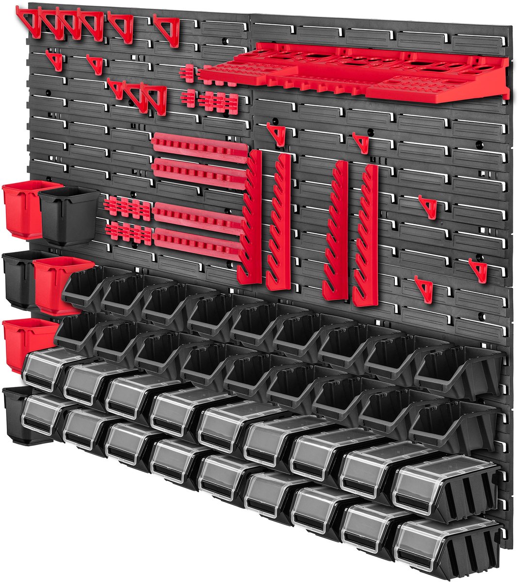 KADAX Grande étagère murale à outils, système de stockage 232 x 78 cm, en plastique robuste
