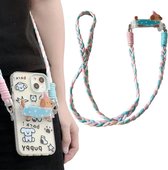 Allecto Plus - Universeel telefoonkoord om te hangen zonder hoes - mobiele telefoon koord met rugclip - geschikt voor smartphones