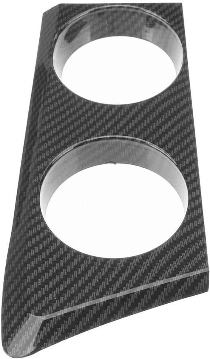 Allecto Plus - Automatische bekerhouder deksel voor BMW 1 Serie - Zwart ABS koolstofvezel decoratie - Voorzijde links of rechts