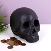 Tirelire Tête De Mort Casque & Lunettes Décor Tirelire Vintage Environ 16x13cm