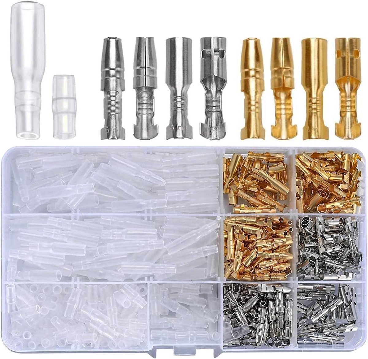 Allecto Plus - Connector Set met 400 Crimp Kogelterminals 3.9 mm voor Auto en Motor - Inclusief Isolerende Mouwen