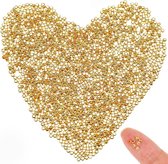 Allecto Plus - Set van 2000 stuks knijpkralen in goud voor doe-het-zelf sieraden - 25 mm ronde kralen voor armbanden en halskettingen