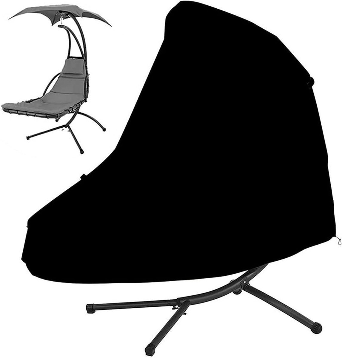 Allecto Plus - Opknoping Chaise Lounger Stoelhoes 410D Oxford Stof - Waterdicht - Tuinmeubelhoes met Parasol - Beschermhoes voor Veranda en Gazon.