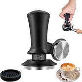 Tasseur à Café 51mm - Acier Inoxydable 304, Manche Bois, Ressort - Avec Outil Distributeur 6 Aiguilles
