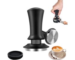 Koffie En Espresso Tamper - ø 51 Mm - Stamper Voor Het Aandrukken Van Gemalen Koffie - Aandrukken Van Gemalen Koffie - Van Roestvrij Staal - Koffieverdeler - Koffie Stamper - Espresso Leveler - Draad Onderkant - Espressomachine - Barista Essentials