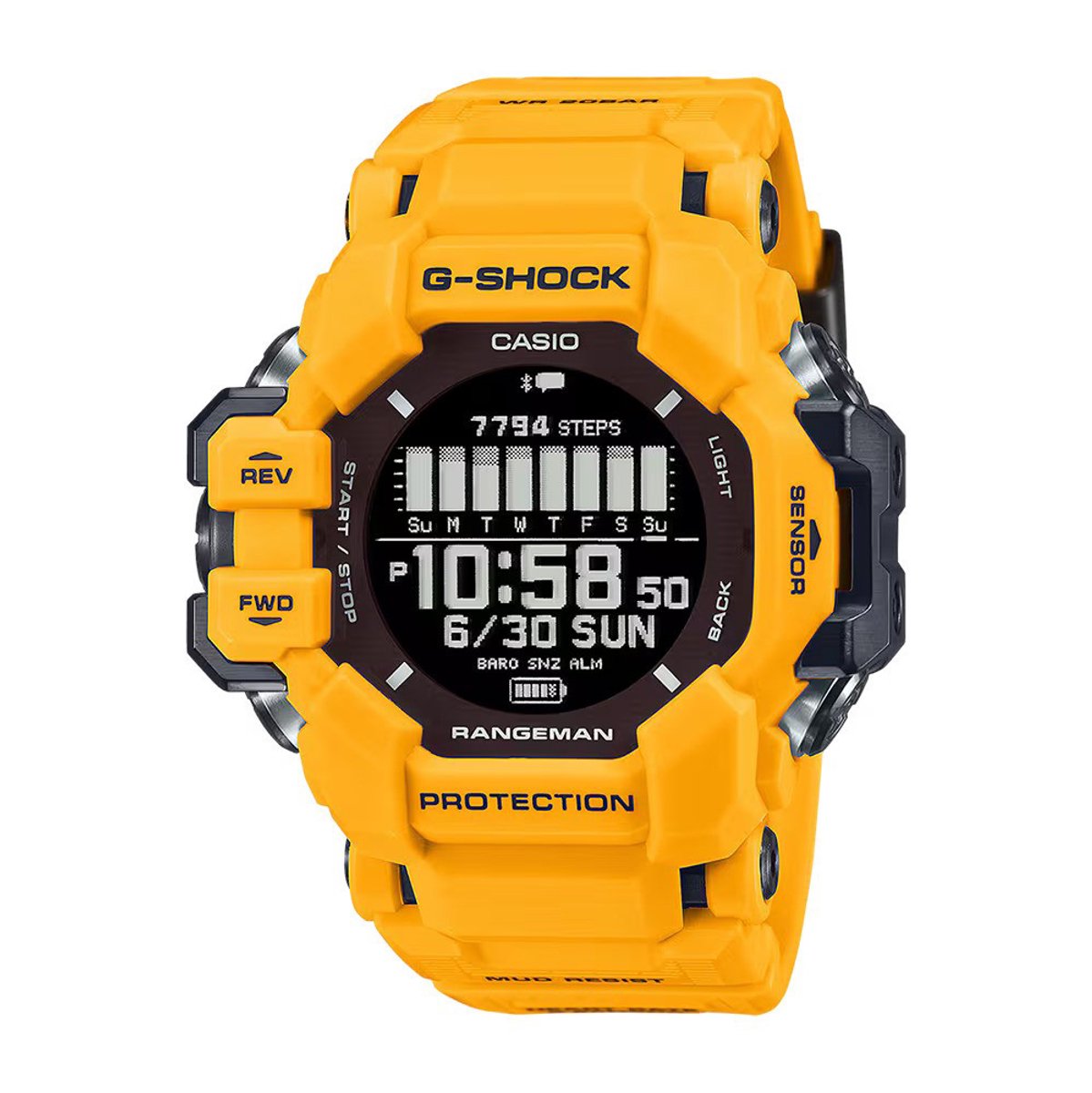 Casio Master Of G Rangeman GPR-H1000-9ER Horloge - Kunststof - Geel - Ø 50 mm
