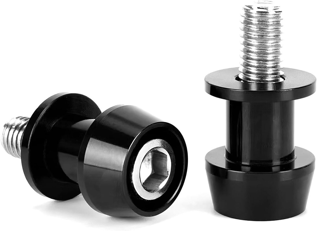 Allecto Plus - Montagestandaard Racingadapter voor 8 mm motorfiets - Set van 2 - Achterstandaard zwart