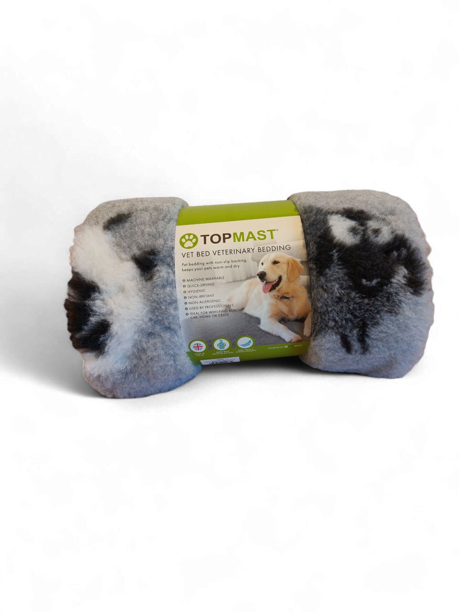 Topmast VetBed Farm Animals Sheep Grijs - 100 x 75 cm - Antislip & Hypoallergeen