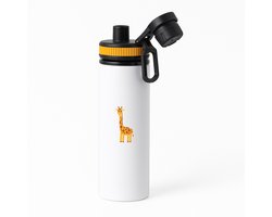 Hacebo® - Giraffen waterfles met draaidop oranje - Giraffe - Dieren liefhebbers - Zoogdier - dierentuin - safari - water fles - 850ML