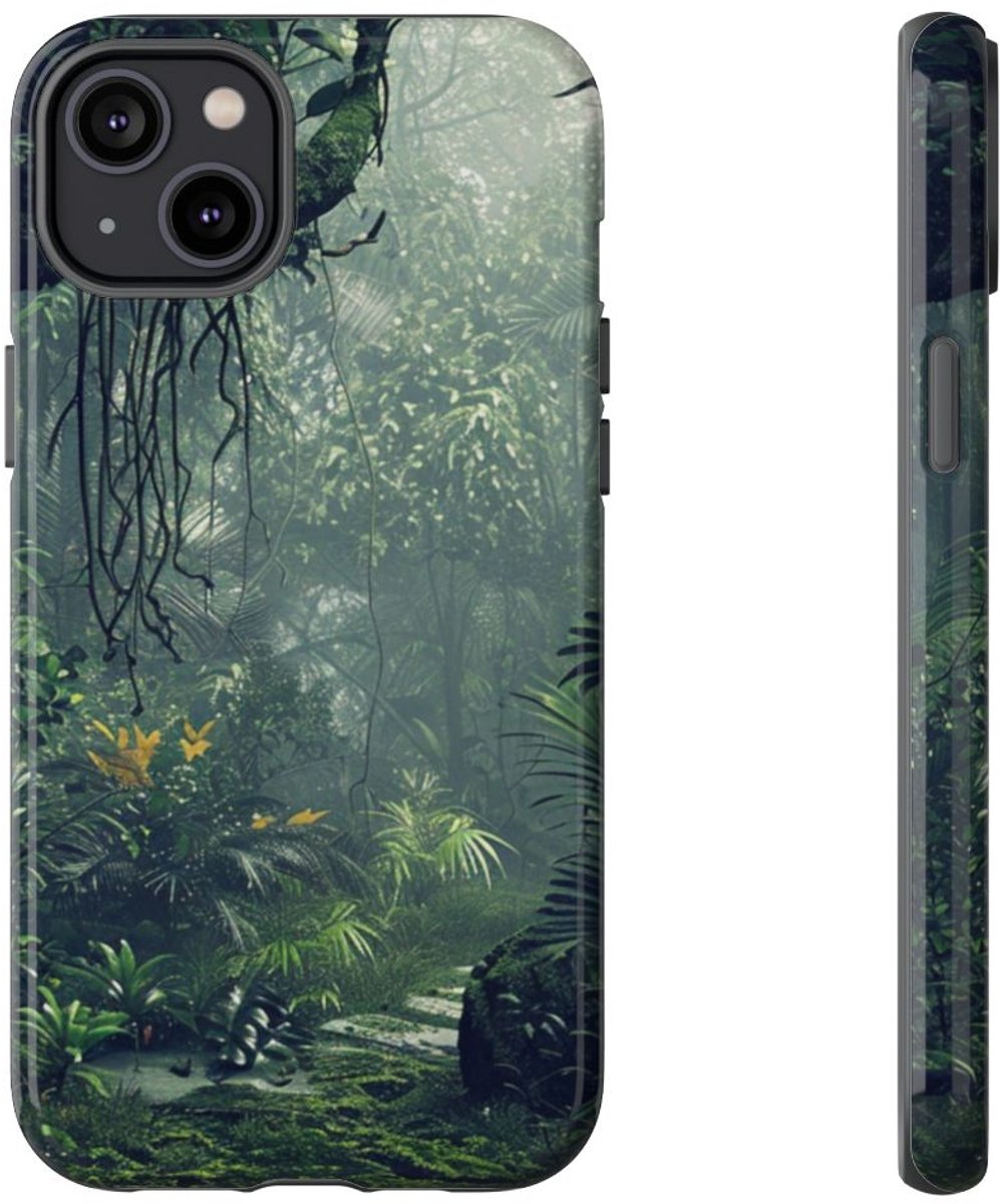 Dichtbegroeid Groen Junglepaden – Telefoonhoesje Geschikt voor iPhone 14 Plus