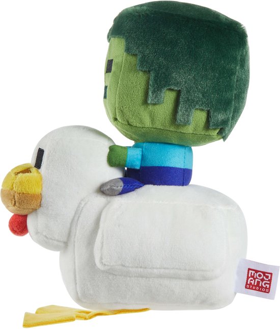 Mattel Minecraft Deluxe Peluche Figurine Chicken Jockey 20 cm Peluches